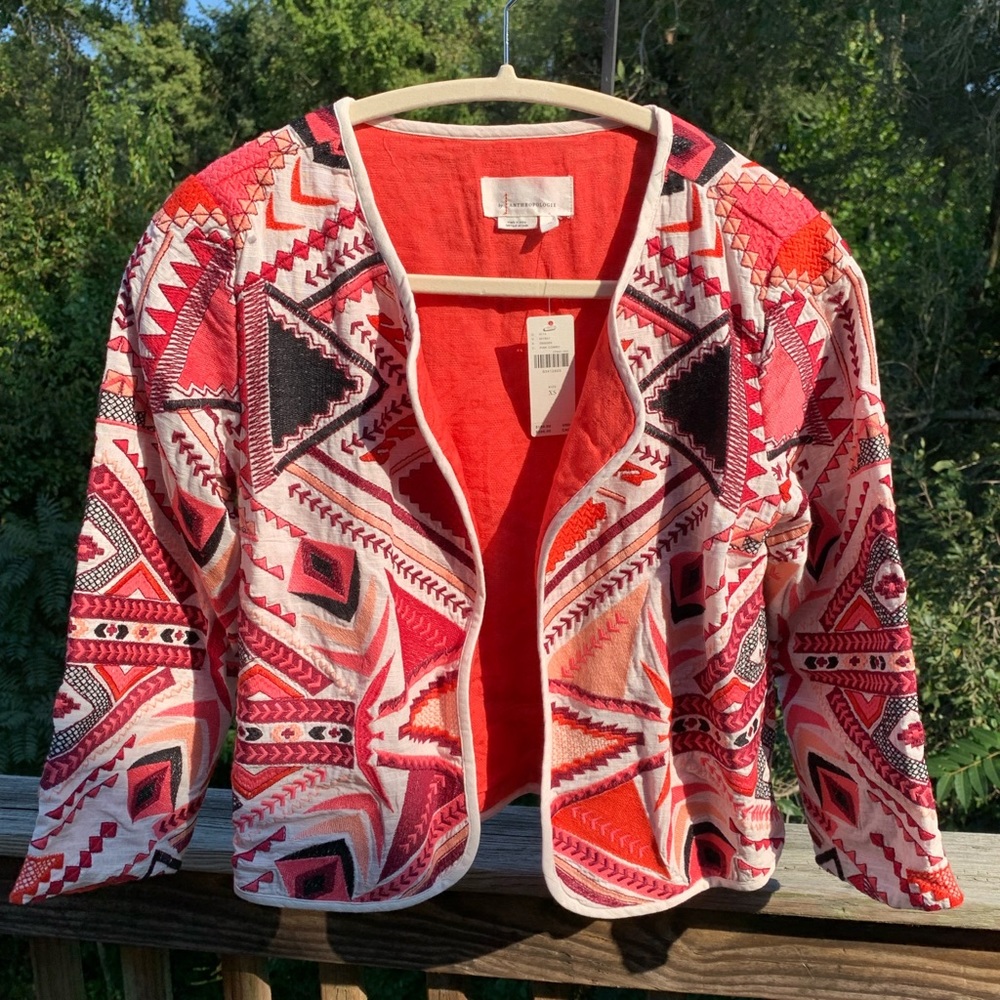 NWT Anthropologie Abstract Geo Quilted Jacket - XS, S - Picture 6 of 8